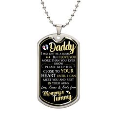 Customizable - Dad To Be - Dog Tag Necklace