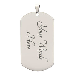 Customizable - Believe In Yourself - Dog Tag Necklace