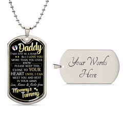 Customizable - Dad To Be - Dog Tag Necklace