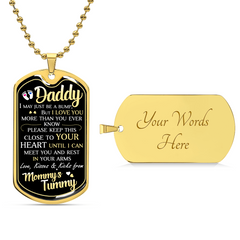 Customizable - Dad To Be - Dog Tag Necklace