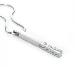 Custom Engraved 4-Sided Stick Necklace