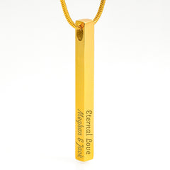 Custom Engraved 4-Sided Stick Necklace