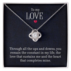 To My Love - LoveKnot Necklace