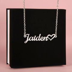 Customizable - Classic Heart Style Name Necklace