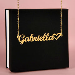 Customizable - Classic Heart Style Name Necklace
