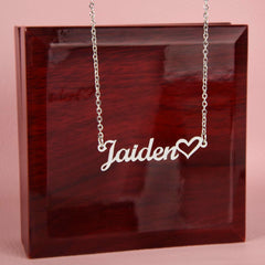Customizable - Classic Heart Style Name Necklace
