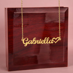 Customizable - Classic Heart Style Name Necklace