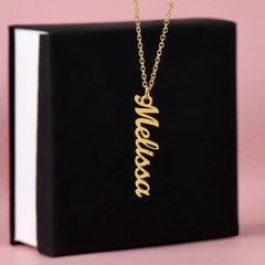 Customizable - Classic Vertical Name Necklace