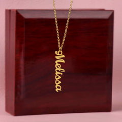 Customizable - Classic Vertical Name Necklace